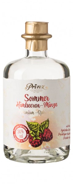 Prinz Sommer-Likör Himbeeren-Minze Alk.34vol.% 0,5l