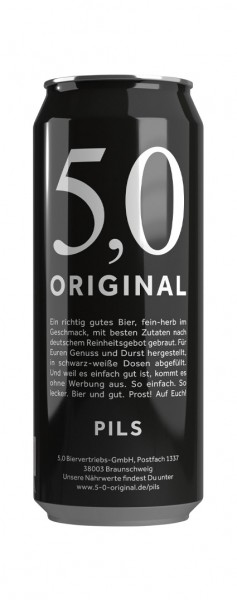 Oettinger 5.0 Original Pils 0,5l Dose