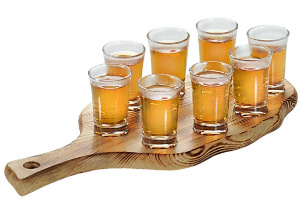 Kesper - Schnapsglasträger Set mit 8 Gläsern 2cl