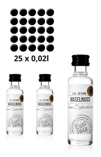 Birkenhof Brennerei - Alte Haselnuss Alk.32vol.% 25x0,02l Würfel