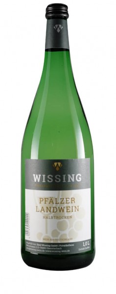 Weingut Wissing Pfälzer Landwein weiß halbtrocken Liter Emil Wissing GmbH Wasgau Weinshop DE