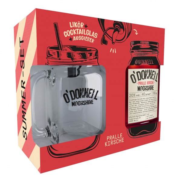 O'Donnell Moonshine - Pralle Kirsche mit Glas Alk.20vol.% 0,7l