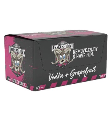 Leckerbock Vodka + Grapefruit Alk.18vol.% 20x002l Leckerbock GmbH Wasgau Weinshop DE