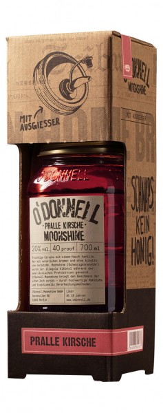 O&#039;Donnell Moonshine Kombiset Pralle Kirsche Alk.20vol.% 0,7l inkl. Ausgießer