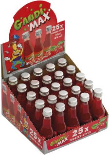 Gaudimax Erdbeerlimes Likör Alk.15vol.% 25x0,02l Gaudimax Erdbeerlimes Likör Alk.15vol.% 25x0,02l