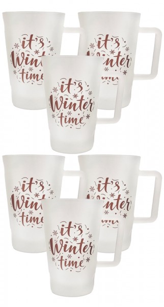 Dubbe-Tässel Satiniert &quot;It&#039;s Winter Time&quot; 0,2l bronzemetallic - 6er Paket