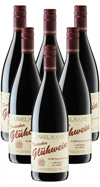 Anselmann Glühwein-Paket - 6x Deutscher Glühwein rot Liter