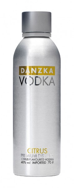 DANZKA Vodka Citrus 40%vol 07l Aluminiumflasche Waldemar Behn GmbH Wasgau Weinshop DE