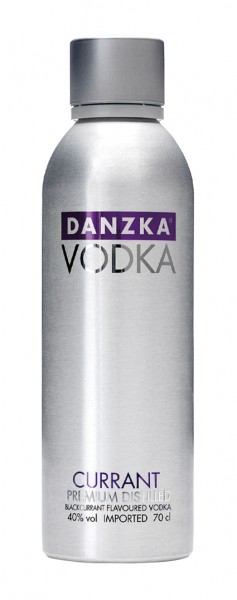 DANZKA Vodka Currant 40%vol 07l Aluminiumflasche Waldemar Behn GmbH Wasgau Weinshop DE