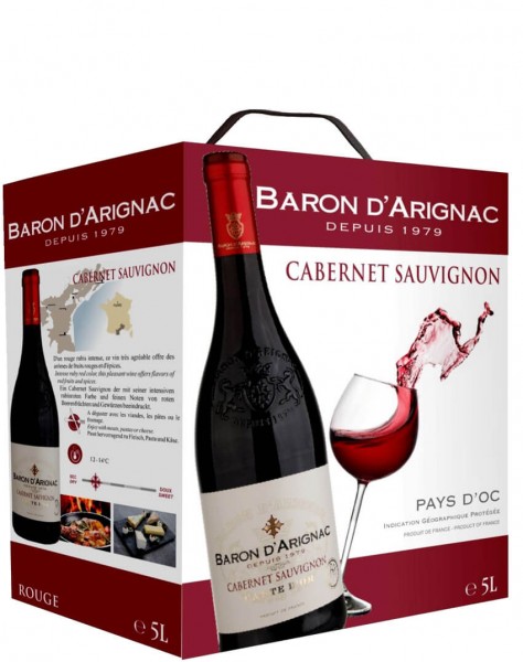 Baron D&#039;Arignac - Cabernet Sauvignon 5 Liter Bag-in-Box