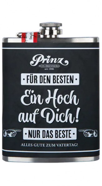 Prinz Vatertags-Flachmann mit Williams-Birnen Schnaps Alk.40vol.% 0,2l