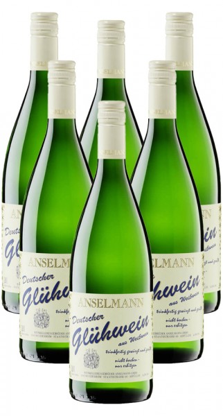 Anselmann Glühwein-Paket - 6x Deutscher Glühwein weiß Liter
