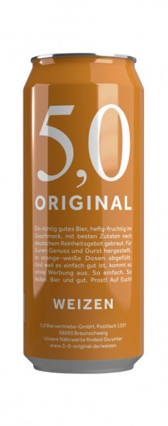 Oettinger 5.0 Original Weizen 0,5l Dose