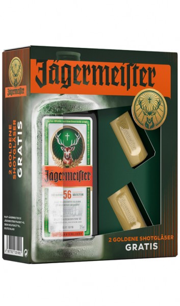 Jägermeister Alk.35vol.% 07l inkl. 2 Shotgläser Mast-Jägermeister Dtl GmbH Wasgau Weinshop DE