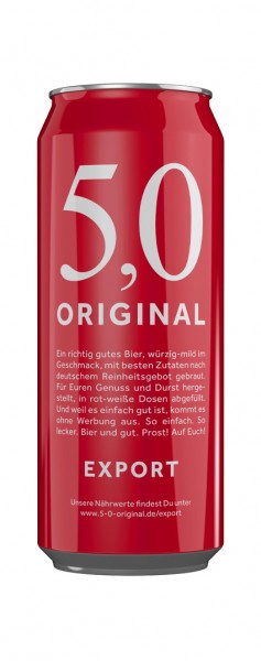 Oettinger 5.0 Original Export 0,5l Dose