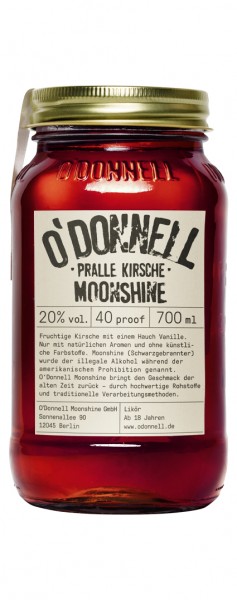 O%27Donnell Moonshine Pralle Kirsche Alk.20vol.% 07l - Wasgau Weinshop