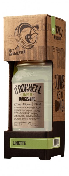 O&#039;Donnell Moonshine Kombiset Limette Alk.20vol.% 0,7l inkl. Ausgießer