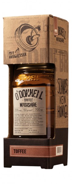 O&#039;Donnell Moonshine Kombiset Toffee Alk.25vol.% 0,7l inkl. Ausgießer
