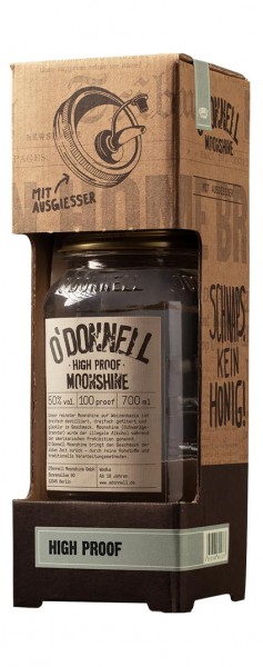 O&#039;Donnell Moonshine Kombiset High Proof Alk.50vol.% 0,7l inkl. Ausgießer