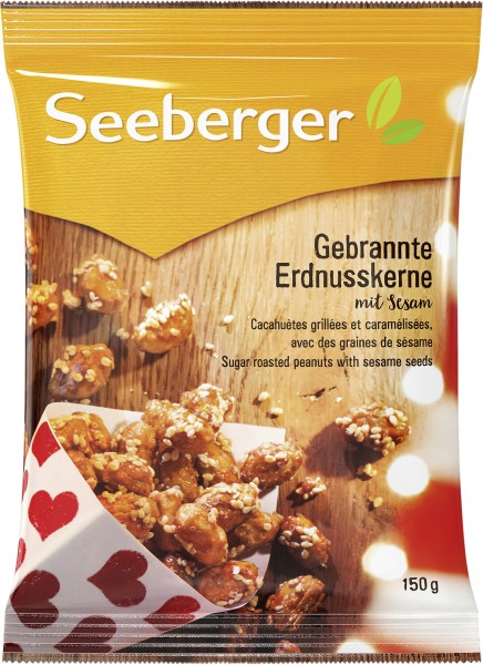 Seeberger Gebrannte Erdnusskerne mit Sesam - 150 g