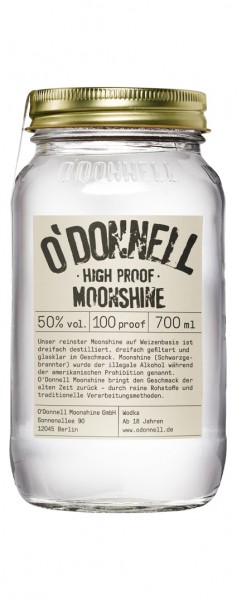 O&#039;Donnell Moonshine High Proof 50%vol. 0,7l