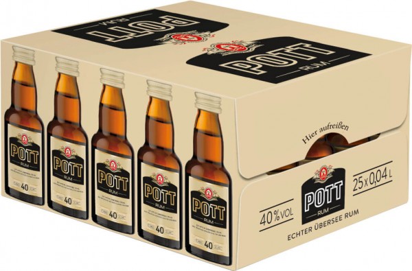 Pott Rum Alk.40vol.% 25x0,04l