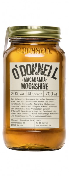 O&#039;Donnell Moonshine - Macadamia - Winteredition Alk.20vol.% 0,7l
