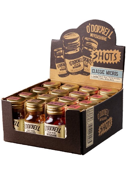 O'Donnell Moonshine Microbox Classic Gemischt Alk.20-25vol.% 16x20ml