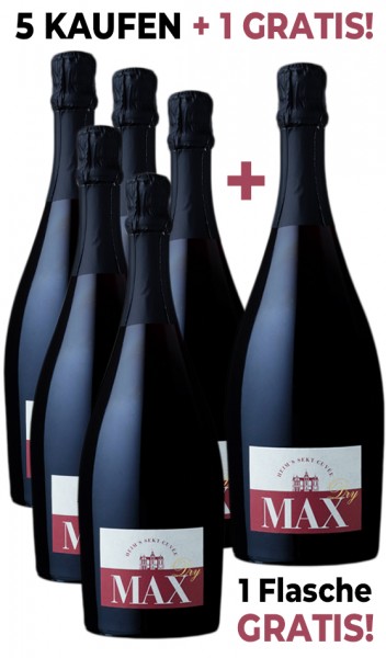 Heim'sche Privat-Sektkellerei Sekt Cuvée Max trocken 5 + 1 GRATIS