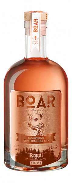 BOAR Premium Dry Gin Edition ROYAL RUBIN 43vol% 0,5l - limitiert