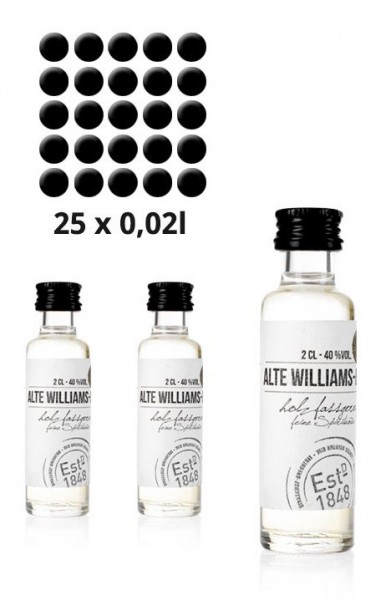 Birkenhof Brennerei - Alte Williamsbirne Alk.40vol.% 25x0,02l Würfel
