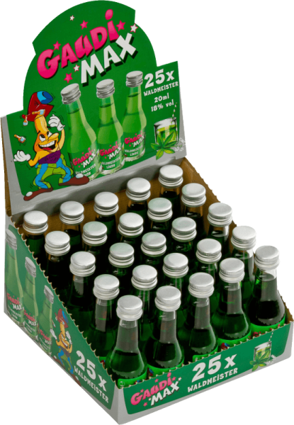 Gaudimax Waldmeister Likör Alk.18vol.% 25x0,02l