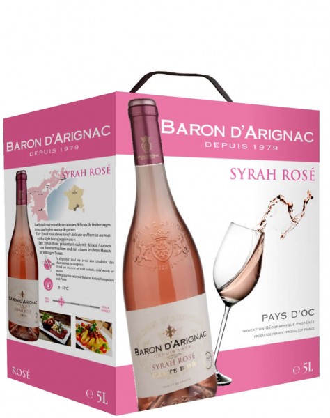 Baron D&#039;Arignac - Syrah Rosé 5 Liter Bag-in-Box