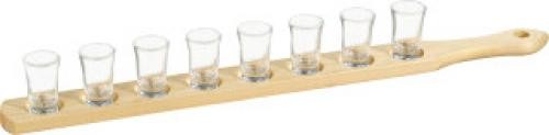 Kesper - Schnapslatte mit 8 Gläsern