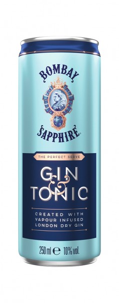 Bombay Sapphire Gin &amp; Tonic Alk.10vol.% 0,25l Dose