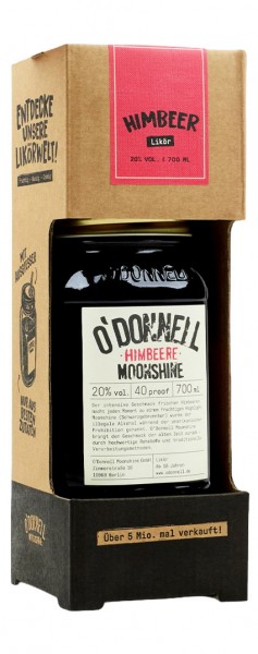 O'Donnell Moonshine Himbeer - Sonderedition Alk.20vol.% 0,7l mit Ausgießer