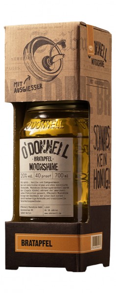 O&#039;Donnell Moonshine Kombiset Bratapfel Alk.20vol.% 0,7l inkl. Ausgießer