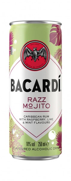 Bacardi Razz Mojito Alk.10vol.% 0,25l Dose