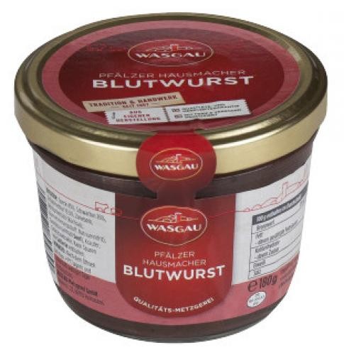 WASGAU - Pfälzer Hausmacher Blutwurst (180g-Glas)