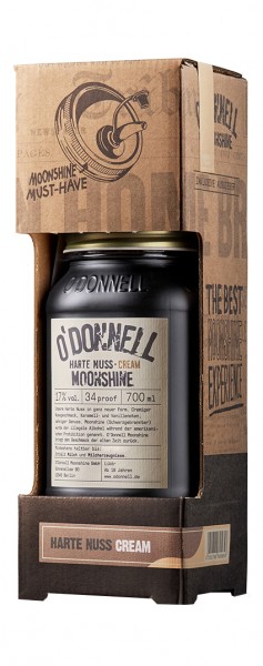 O&#039;Donnell Moonshine - Kombiset O&#039;Donnell Moonshine - Harte Nuss Cream Alk.17vol.% 0,7l