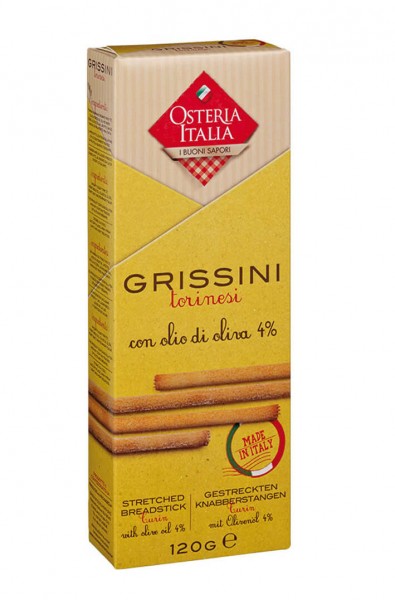 Grissini Torinesi con Olio di Oliva 4% 120g