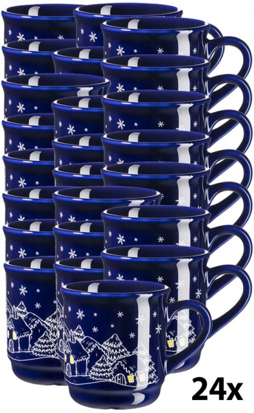 Mäser Glühweinbecher kobaltblau 0,2l - 24er Set